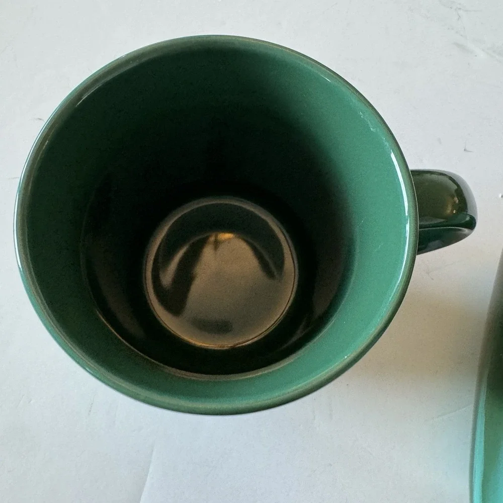 Starbucks 2022 Coffee Mugs Set Of 2 Marbled Green 15 oz Grande Ceramic Mermaid